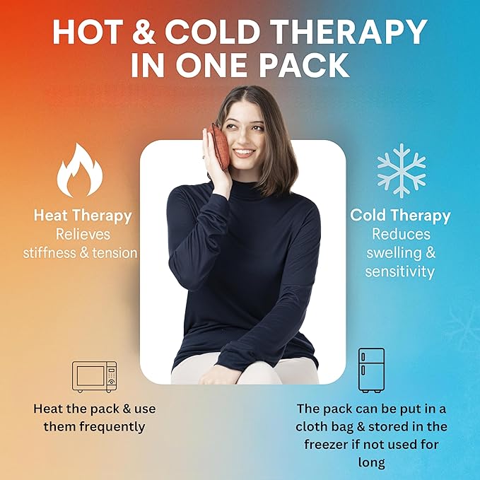 Mini Heating Pad – Herbal Hot & Cold Therapy Pack, Microwaveable & Freezable, Mini Comfort Pad for Neck, Shoulders & Joints, Eco-Friendly, Reusable, Plastic-Free (Assorted Colors)