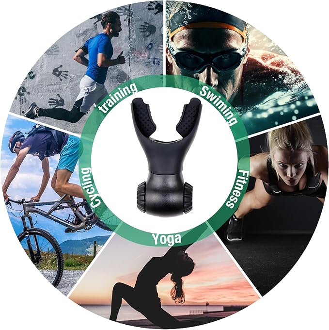Portable Breathing Trainer with Adjustable Resistance Settings Muscle Trainer Exercise Device Resistance Trainer to Improve Breathing Capacity Enhance Muscle Training Strength