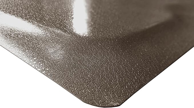 Rhino Mats, Rhino Hide Salon Mat, Non-Slip Standing Cushioned Comfort Anti-Fatigue Mat for Salon, Barbershop, or Spa (Brown Rectangle, 3' x 5' x 1/2")