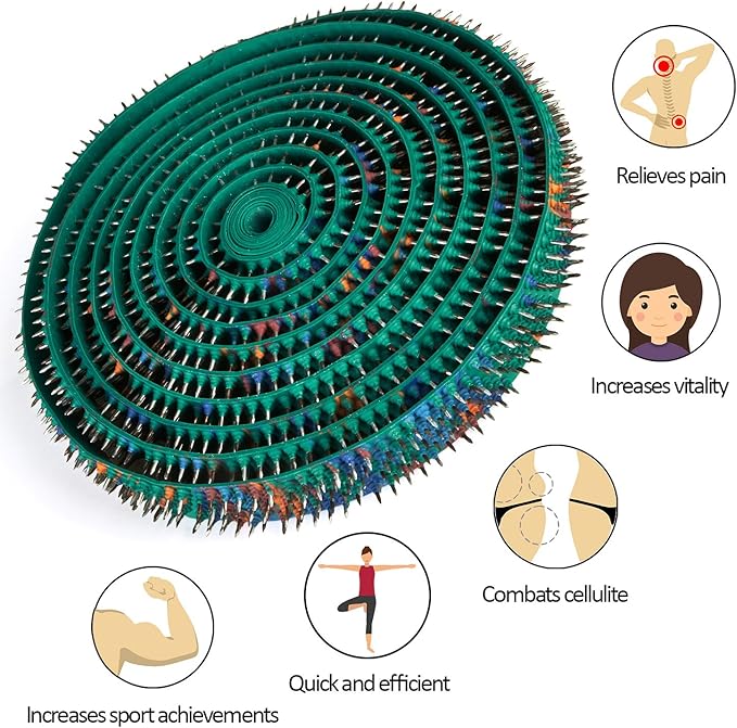 LYAPKO Acupuncture Magic Ribbon Health Belt 4.3 Ag - 7 Sections in one Single Strip (121 inches long). Premium Acupressure Massager - Unique Patented Therapy Massage Tool