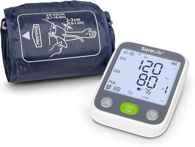 SureLife Arm Blood Pressure Monitor with Universal Size Arm Cuff