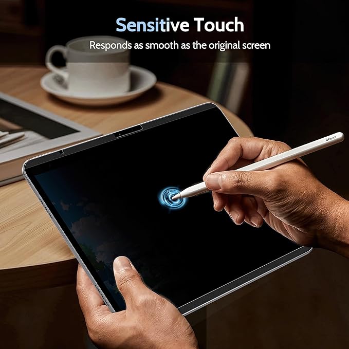 4-Way Magnetic Privacy Screen for iPad Air 13 Inch (2024-2026, M2 M3 M4), Removable 360 Spy Private Filter, Anti Blue Light Glare Bubble-Free Easy Install Black Screen Protector