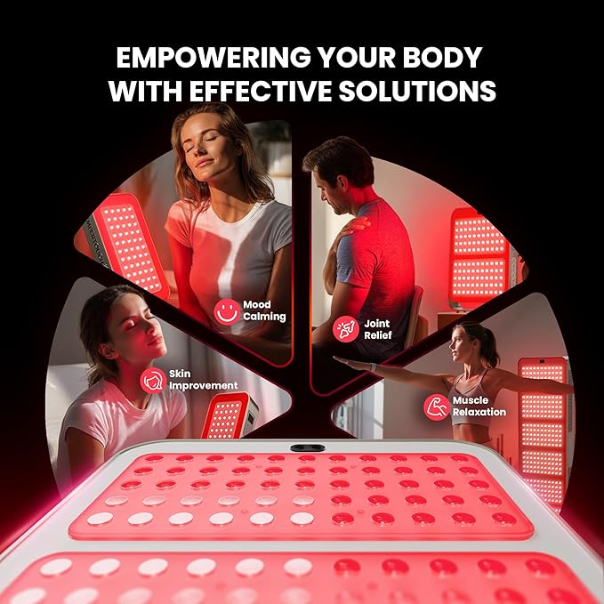 Red Light Therapy Panel - 660nm & 850nm Infrared Light Therapy Lamp with Smart App Control, 110 LEDs High Power Device at Home for Body, Face, Recovery, Skin Health, 215W (PRO200)