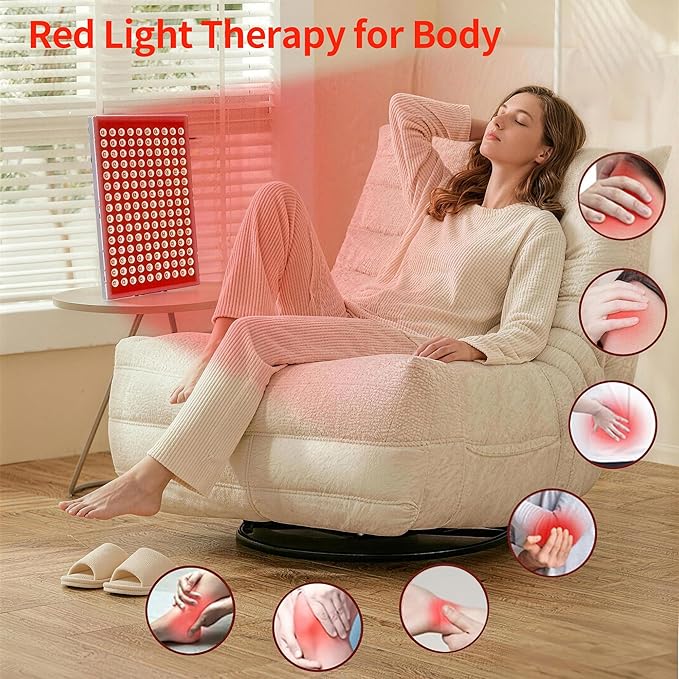 Red Light Therapy, Dual Chip Elite Grade LED Red Infrared Light Device with Near-Infrared Light 660nm 850nm High Power Red Light Therapy Panel at Home, Ideal for Body, Face,100W
