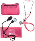 EMI Professional Deluxe Aneroid Sphygmomanometer and Sprague Rappaport Stethoscope Set Kit #330 (Pink)