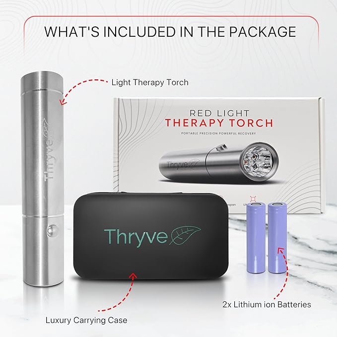Infrared & Red Light Therapy Torch for Body, Face, Eyes, Hair, & Knee Wellness Support | Portable Infrared Wand for Relaxation, Muscle Comfort and Healthy-Looking Skin | 630nm 660nm 850nm
