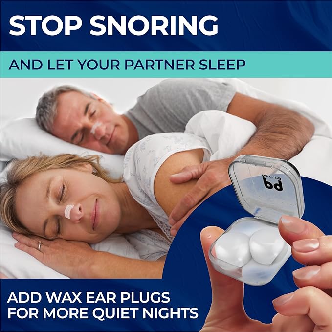 Peace&Quiet PQ Nasal Strips - 40 Nasal Strips for Sleeping, Transparent