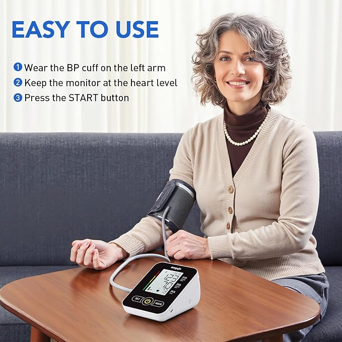 Arm Blood Pressure Monitor,maguja Blood Pressure Machine,BP Monitor Automatic Upper Arm Digital with Blood Pressure Cuff for Home Use