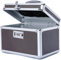 Lockable Medication Box with Portable Storage Case, 10.2''x 6.8''x 6.8'', Childproof Medicine Lock Organizer， Lockbox for Secure Cash, Jewelry, ID Documents (Coffee/Small)