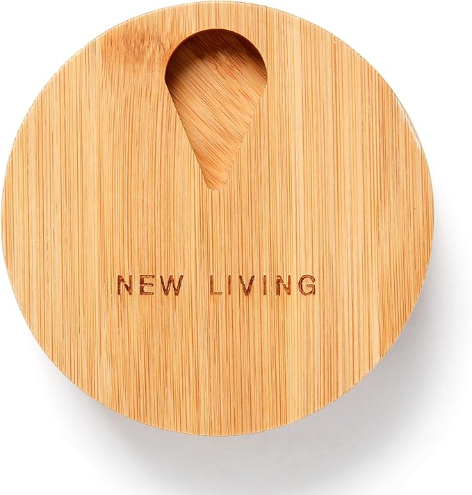New Living Pill Organizer, Bamboo Box, 1 Compartment, Revolving Magnetic Top, Eco Product