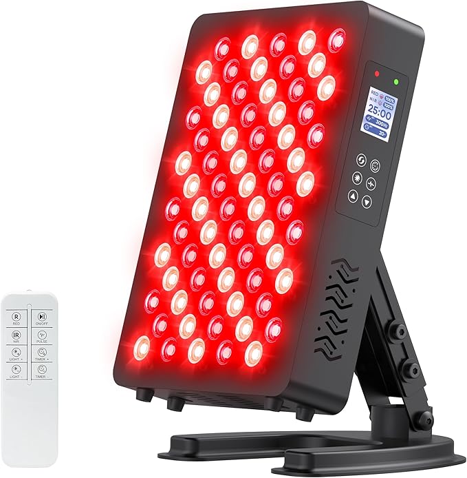 Red Light Therapy for Body, 660nm 850nm Near Infrared Lamp with Timer and Remote, 70 Dual Chip LEDs Device with 350W of Power, Ideal for Face and Body (M70)