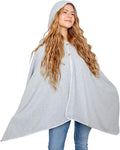EMF Protection Poncho, Wrap. Wearable Blanket with Hood. Block EMF, RF, WiFi, Bluetooth. 72"x28". Grey Color. For Men and Women.
