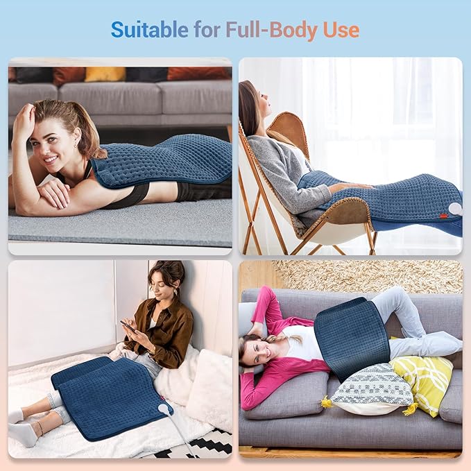 Comfytemp Extra Large Heating Pad, 33''x 17'' King Size Electric Heating Pads for Full Back/Neck/Shoulder/Abdomen, Moist/Dry Heated Pad & Auto Shut Off, Warm Christmas Birthday gifts for Men Women Mom