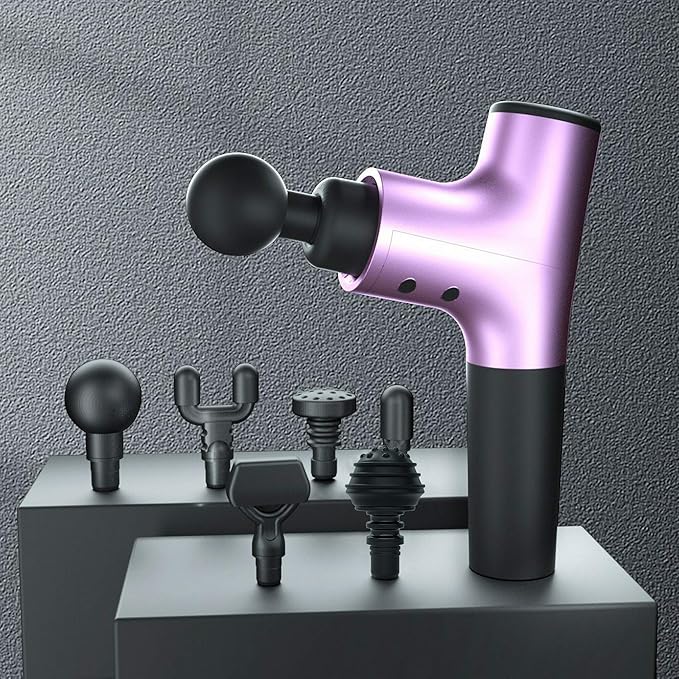 Master Massage Nova Massage Gun With 6 heads-g Attachment Gift Box With Purple Device, 1count