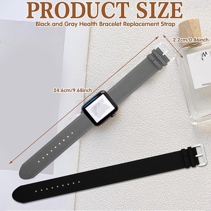 Health Replacement Band Strap for Hume,Adjustable Clasp Buckle & Loop Closure for Secure Replacement Strap, Sport Wristband Health Band Fitness Tracker Women Men
