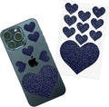 Dragon Grips Heart Stickers - 10 Pcs Blue Heart-Shaped Rubberized Grip Stickers - Waterproof, Multi-Purpose, Non-Slip, Textured Cell Phone Grip Tape for Laptop, Mouse, Tablet, iPad, iPhone Case