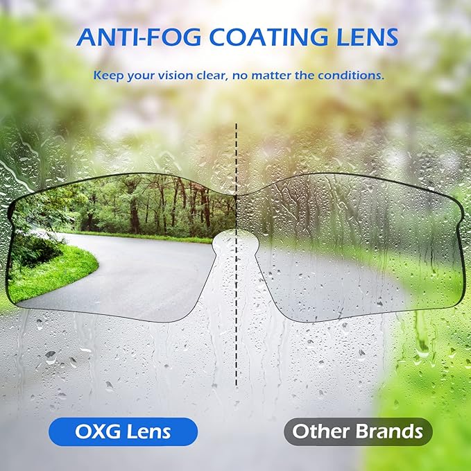 OXG 12 Pack Anti Fog Safety Glasses for Men, ANSI Z87.1 Safety Goggles Impact Scratch Resistant Eye Protection for Work