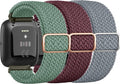 Tobfit Elastic Bands Compatible with Fitbit Versa 2 Watch Bands Women Men, Soft Adjustable Stretchy Loop Nylon Stylish Replacement Wristbands for Fitbit Versa 2 / Versa/Lite/SE (3 Pack)