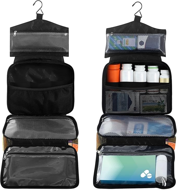 Fustylead Abstract Guitar Modern Art Pill Organizer Bag Large Medicine Travel Carrying Case with Zipper for Vitamin Supplements Fish Oil, Empty First Aid Kit for Hiking Camping