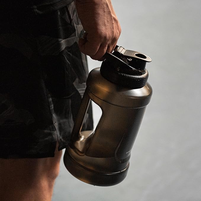 Smartshake Ultimate Jug 2100ml / 72 oz | Leak Proof Screw on lid - BPA Free, Sports Water Bottle - Perfect for Gym - 2.1 Litre Large Clear Container Sports Bottle - Black