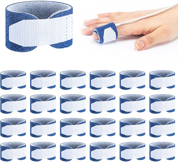 24 Pcs Pulse Oximeter Probe Wrap Baby Pulse Oximeter Infant Wrap Catheter Supplies Reliable Securement One Size Fits Most for Baby Children and Adults Home Care