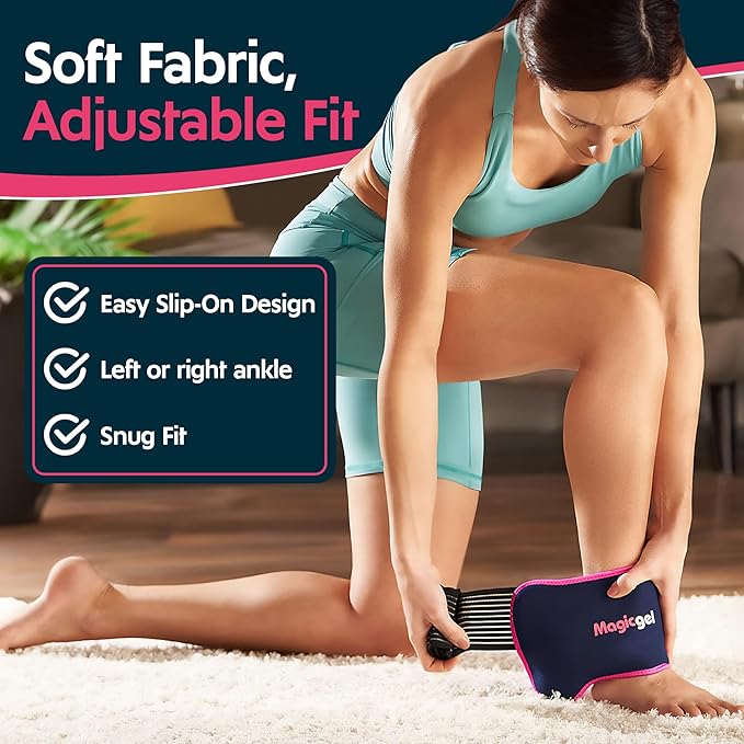 Magic Gel Ice Packs for Injuries Reusable (3 Pieces) | Flexible Wrap Around Gel Ice Pack Knees, Back, Shoulders, Arms and Legs (11" x 5.5") | Hot and Cold Compress Cold Packs for Injuries