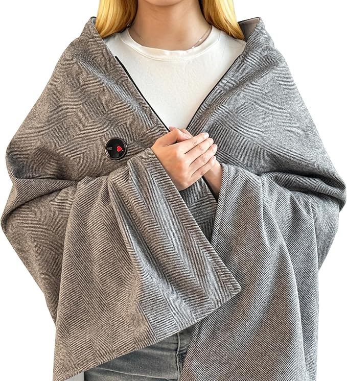 Heating Pad, Heated Shawl Wraps for Women,Portable Heated Shawl 29.53" × 57.09 "(75x145CM) Extra Large XXXL, 3 Heating Levels Heat Pad, Gifts for Women and Mom,