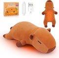 Capybara Heating Pad for Cramps & Menstrual Pain Relief,Cute Stuffed Animal Electric Heating Pad,USB Powered Heated Stuffed Animals,14''Portable Plush for Neck/Back/Shoulder,Gift for Women Wife Girls