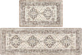Pauwer Anti Fatigue Kitchen Mat Set of 2 Non Slip Kitchen Mats for Floor Cushioned Kitchen Rugs Comfort Standing Mat Farmhouse Waterproof PVC Foam Kitchen Floor Mat Runner