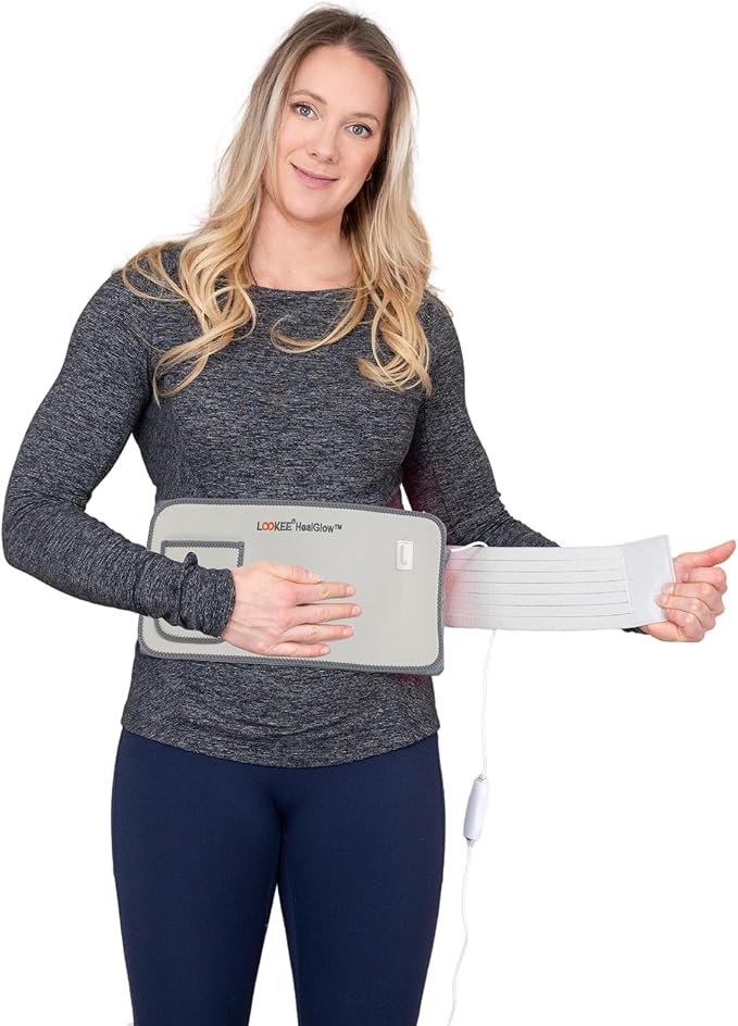 LOOKEE HealGlow Pro Medical Infrared & Red Light Therapy Belt | Programmable 10 Therapy Modes | 60W LED Infrared Light for Pain Relief | Upgraded Controller