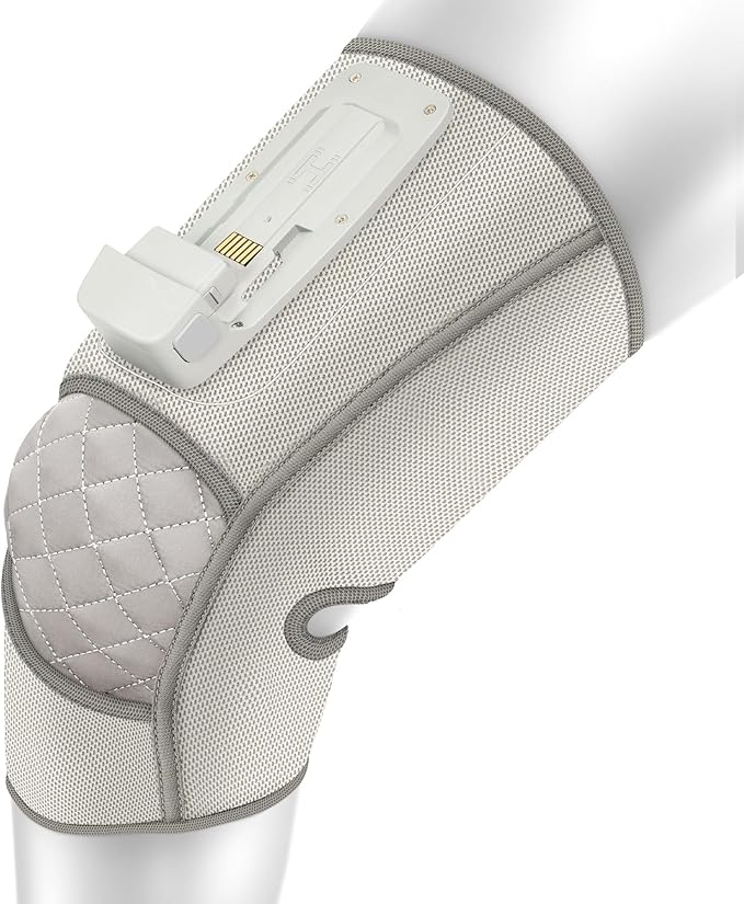 HoMedics Modulair Compression Knee Wrap Massager – Overlapped Compression Therapy with 4 Programs, Adjustable Intensity, Heat Settings, (Battery Sold Separately)