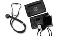 EMI 330-ST Stealth Black Sprague Stethoscope and Aneroid Sphygmomanometer Blood Pressure Set - Manual BP Cuff Kit for Nurses, Doctors, and Students