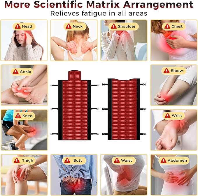 LITDUCK Body Red Light Therapy Mat, Eligible Red Light Therapy Blanket, 2in1 LEDs(660nm& 850nm), Premium Leather, Adjustable Timer & Intensity 36.3"*15.8" (2570leds)