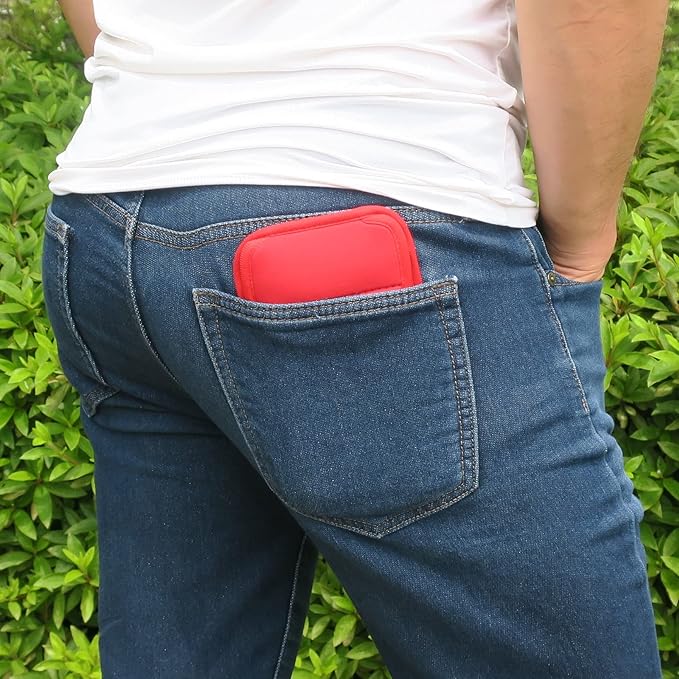 RadiArmor EMF Blocking Cell Phone Sleeve - EMF Blocking Pouch - Updated XL Version for Larger Smartphones (Red, Extra Large)
