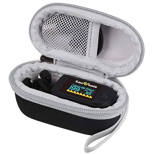 Aproca Case Compatible with Innovo Deluxe iP900AP / Zacurate Pro Series Deluxe Fingertip Pulse Oximeter, Portable Storage Bag for Accessories (only case)