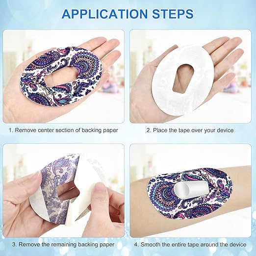 Dexcom G6 Overpatchs 6PCS Waterproof Adhesive Patch for CGM Sensors Hypoallergenic, Breathable & Extended Wear Secure Medical Grade Tape for Diabetes Glucose Monitor