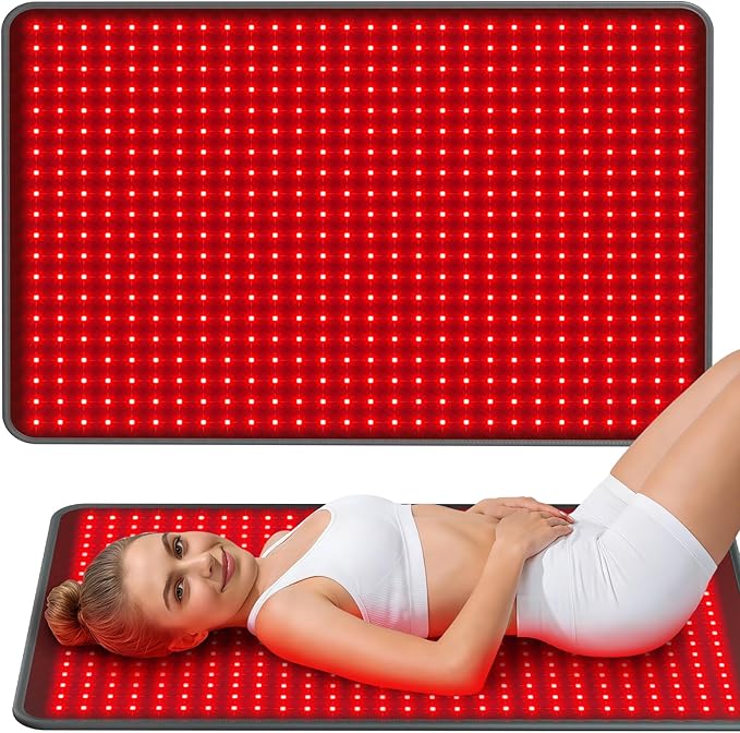 Comfytemp 41.5'' x 26'' Red Light Therapy Mat for Body, Large Near Infrared Light Therapy Pad with 560 LEDs, 660nm & 850nm Light Blanket for Back Belly Knee Waist Leg Joint Muscle, 96W