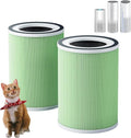 2 Pack H13 KILO Pet Replacement Filter for Afloia KILO, KILOPLUS, KILOPRO, MIRO, MIRO PRO and MORENTO MR-Kilo, 360° 4-Stage Filtration, True HEPA Kalo Air Purifier, Green