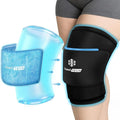 ComfiTECH Dual-Gel Pack Knee Ice Sleeve with Extended 30-Minute Cooling, Detachable Ice Pack & Flexible Reusable Gel Ice Wrap for Soothing Discomfort & Fatigue in Knee, Thigh and Calf, X-Large