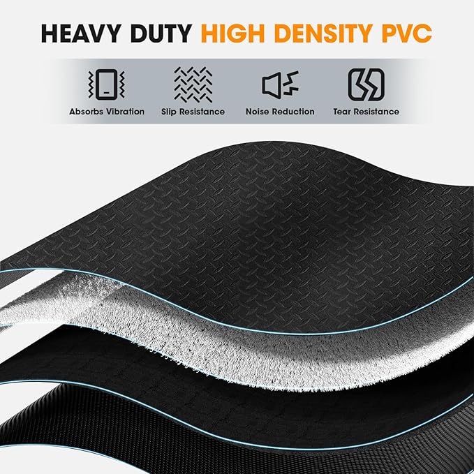 Walking Pad Mat for Carpet, 68"x24" Treamill Mat for Hardwood Floors, High Density, 0.2" Thickness, Folable, Floor Protection Mats for Bike, Elliptical, Treadmill