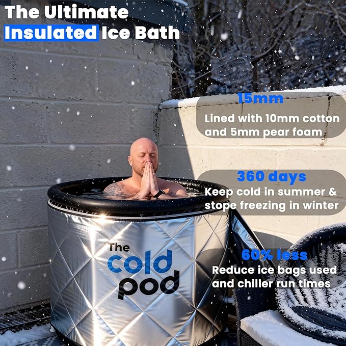 Ice Bath Tub for Athletes with Cover: 85 Gallons Cold Plunge Tub for Recovery, Multiple Layered Portable Ice Bath Plunge Pool by The Cold Pod
