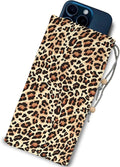 EMF Shield Sleeve for Cell Phone Reduce Signal Anti-EMP Pouch Against Radiation, EMF, 5G, RFID Blocking 4x8 Inch Leopard Phone Sleeve Bags