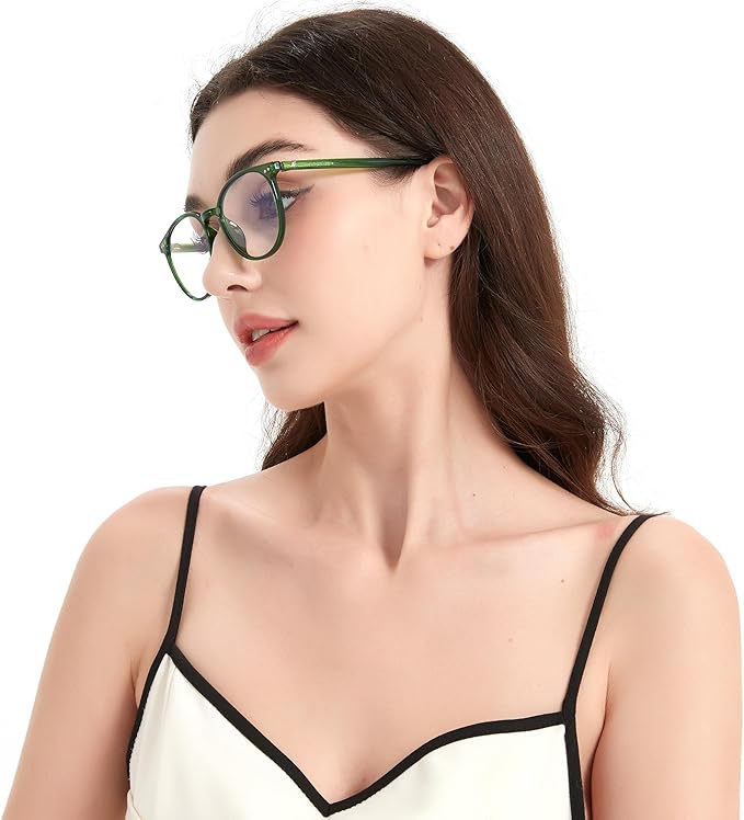 2 Pack Blue Light Blocking Glasses for Women and Men, Round Frame Computer Gaming Anti Eyestrain & UV Glare RF6213 (Black + Coco Tortoise)