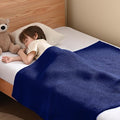 Guohaoi Knitted Weighted Blanket Kids (Blue 40"x60" 7lbs) No Beads Cooling Heavy Blanket, Home Decor Breathable Chunky Knit Throw Blanket for All-Season Use