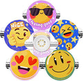 Libre 3 & Plus Sensor Covers Waterproof, Amolyfe 10 Pack Freestyle Libre 3 Sensor Covers, Bump-Proof with Hard Cap for Free Style Glucose Sensor, Easy-Peel Tab 14-Day Protection (Emoji)