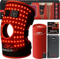 LuminousRLT Red Light Therapy Knee Pad – Adjustable Infrared Knee & Elbow Wrap with Auto-Off Timer, 180 Red & Near-Infrared LEDs