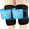 ComfiTECH Dual-Gel Pack Knee Ice Sleeve with Extended 30-Minute Cooling, Detachable Ice Pack & Flexible Reusable Gel Ice Wrap for Soothing Discomfort & Fatigue in Knee, Thigh and Calf, XL, 2 Packs