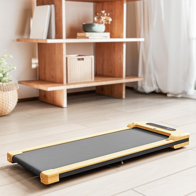 Soozier Walking Pad, 2.5HP Under Desk Treadmill with Remote Control, Transport Wheels and LED Display, Quiet Walking Jogging Machine for Home Gym Office, 264 lbs Capacity, Installation-Free