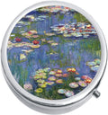 Monet Lilies Medicine Vitamin Compact Pill Box