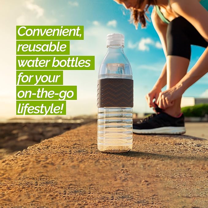 Copco Hydra Water Bottle with Spill-Resistant Lid, 16.9 oz - Reusable Tritan Non-Slip Sleeve, Twist-Open Body - BPA-Free, Leak-Proof, Durable & Portable for Gym, Office, School (Gray)